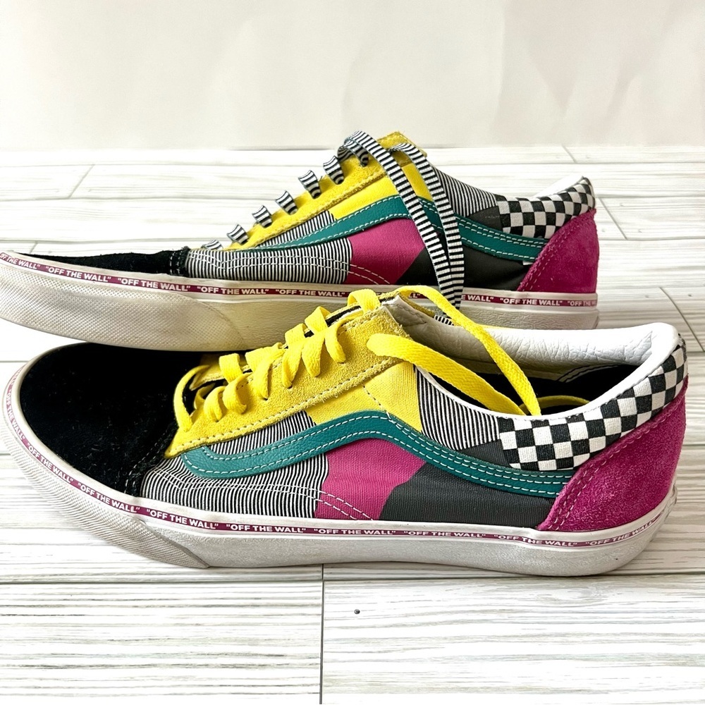Vans Old Skool Juxtapoze Men's Size 9.5 Women's 11 Multi Color Skate Sneaker - Picture 3 of 16